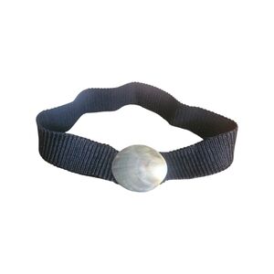 Vintage 80's Beverly Hills Charmant Black Stretchy Shell Belt S/M